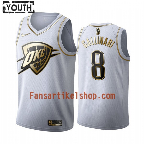 NBA Oklahoma City Thunder Trikot Danilo Gallinari 8 Nike 2019-2020 Weiß Golden Edition Swingman - Kinder NBA Oklahoma City Thunder Trikot Danilo Gallinari 8 Nike 2019-2020 Weiß Golden Edition Swingman - Kinder